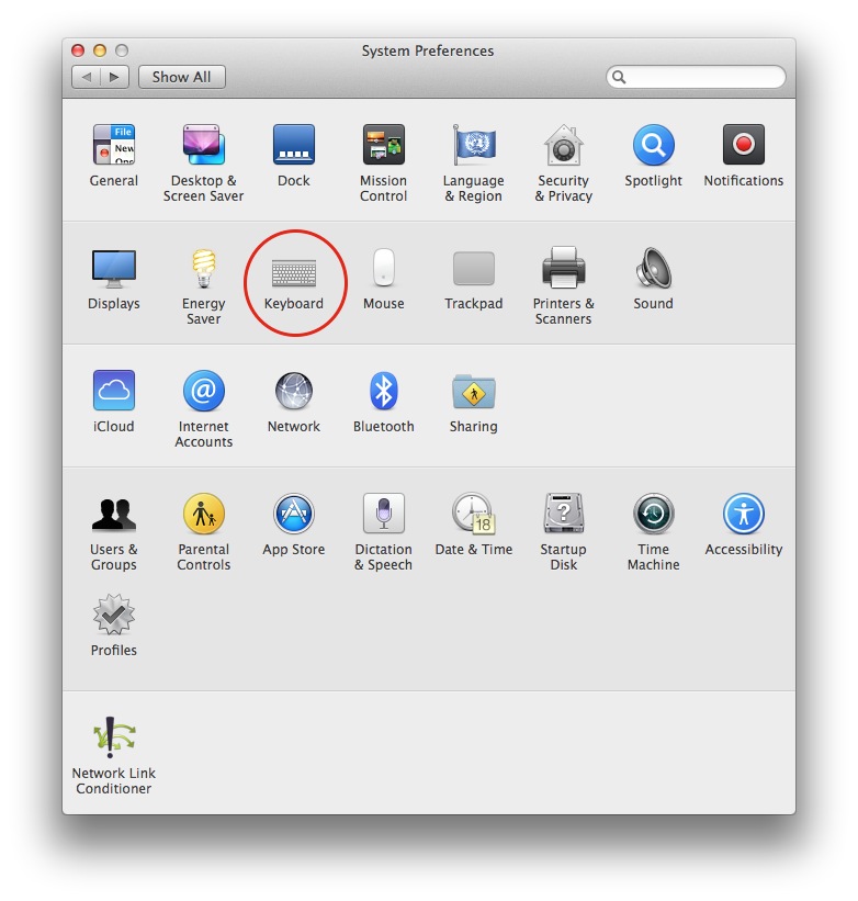 select all shortcut on mac